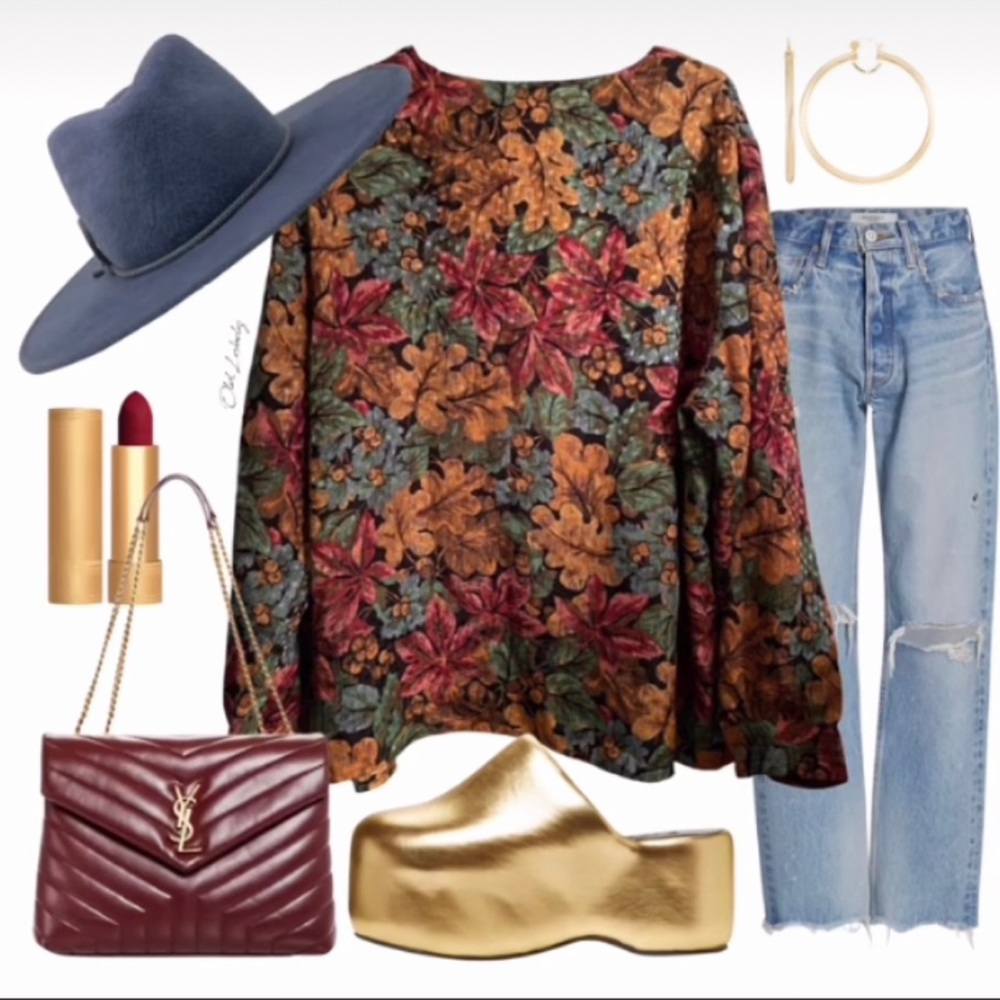 Plus Size Vintage Statement Blouse - image 2